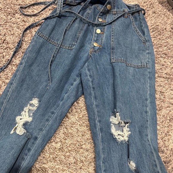 Denim Romper - Picture 3 of 6